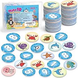 Laffunz Math Games for Kids,100 Flash Cards Addition and Subtraction Games,Math Facts Manipulatives Counting Educational Toy Learning Activities, Kindergarten 1st 2nd Grade Classroom Must Have