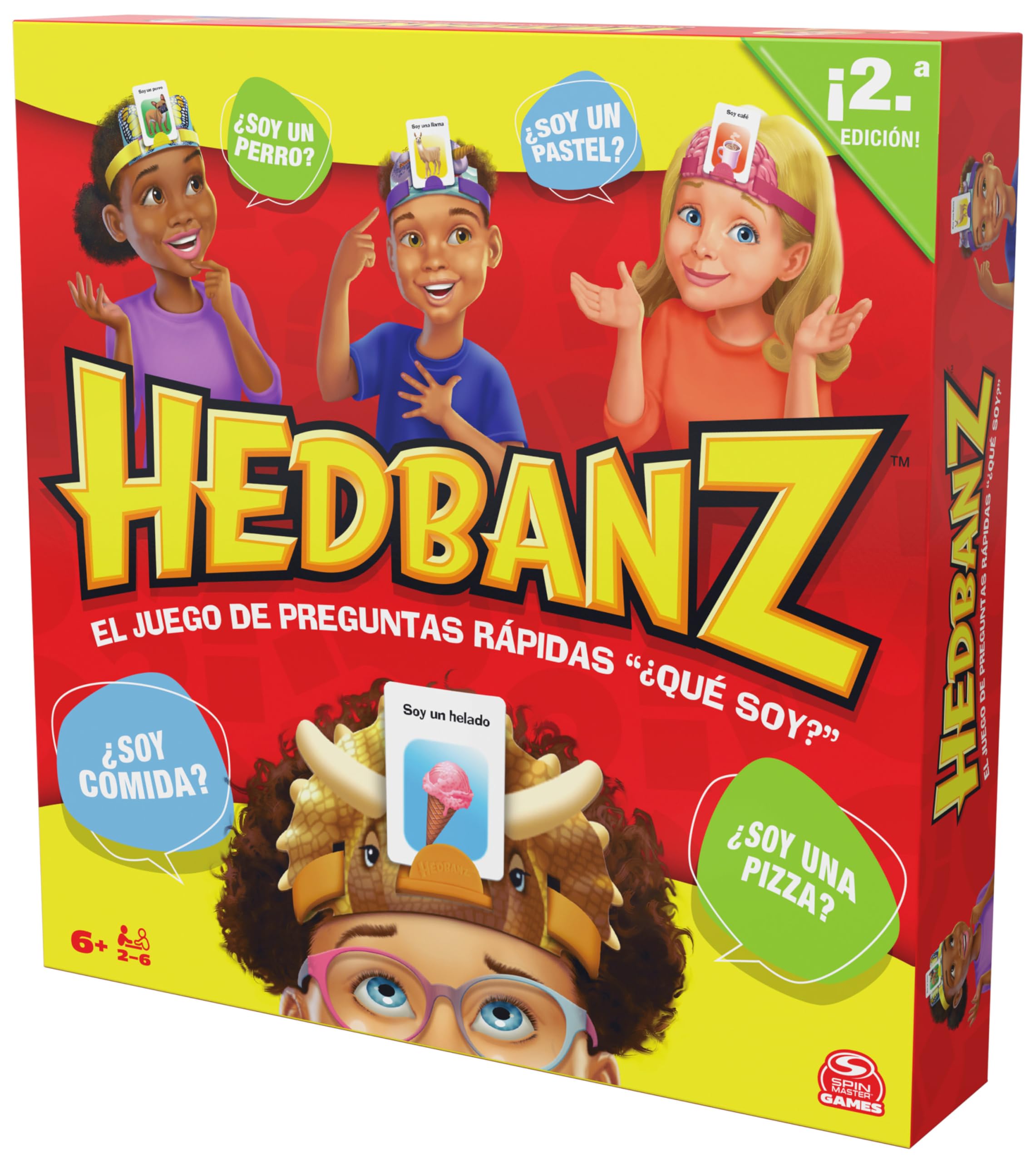 Spin Master Games - Juego Hedbanz | Juegos De Mesa Niños 7 Años O Más con Adivinanzas para Toda La Familia | Juegos De Mesa Familiares De 2 A 6 Jugadores | Regalo Niño 7 Años O Más