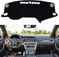 Vista 8 de SENSHINE para Hyundai Sonata 2011 2012 2013 2014 Funda para salpicadero, cubierta para consola central, tapete para salpicadero, alfombra, protector