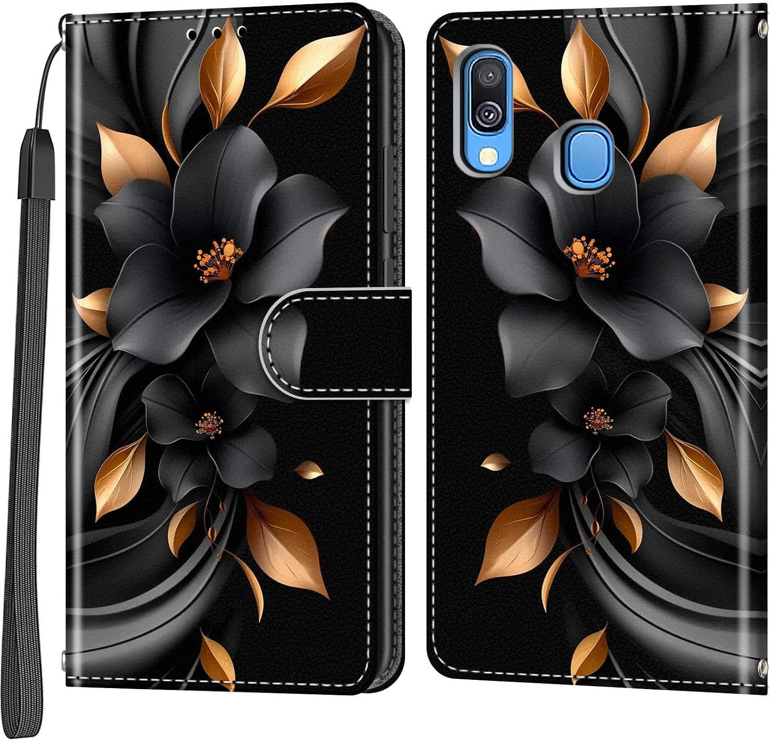 Mobile Phone Case for Samsung Galaxy A40 Case Leather Shockproof Protective Case with Stand Function Card Slots Case Compatible Samsung Galaxy A40