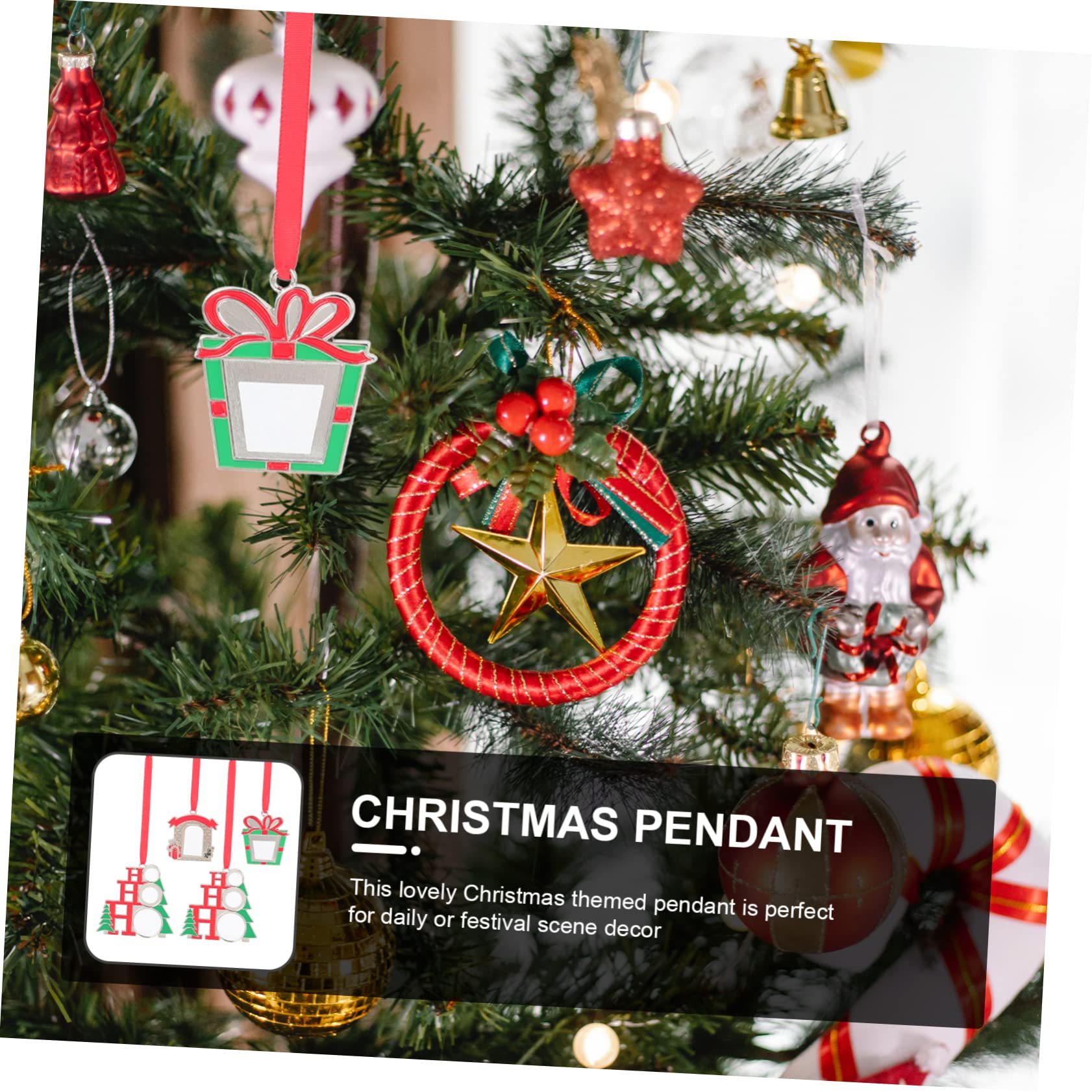 PRETYZOOM 16 STK Christbaumschmuck Weihnachtssublimation leer Sublimationsanhänger selber Machen weihnachtsdeko personalisiert Weihnachten schmücken Weihnachtsbaum dekore