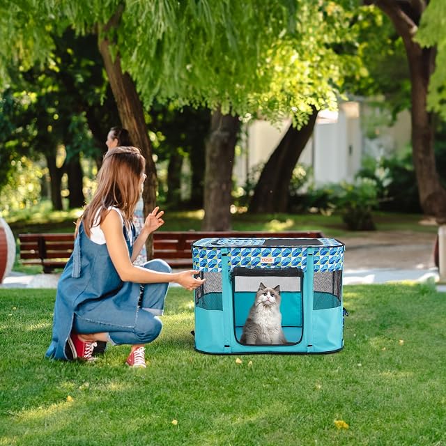 Foto 8 de 8 de VEVOR Parque Infantil Portátil para Perros 812x609x558 mm Parque Infantil Plegable para Cachorros y Gatos…