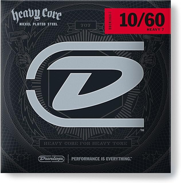 Dunlop DHCN1060 Heavy 7 String Core Set 10-60 Electric Guitar Strings