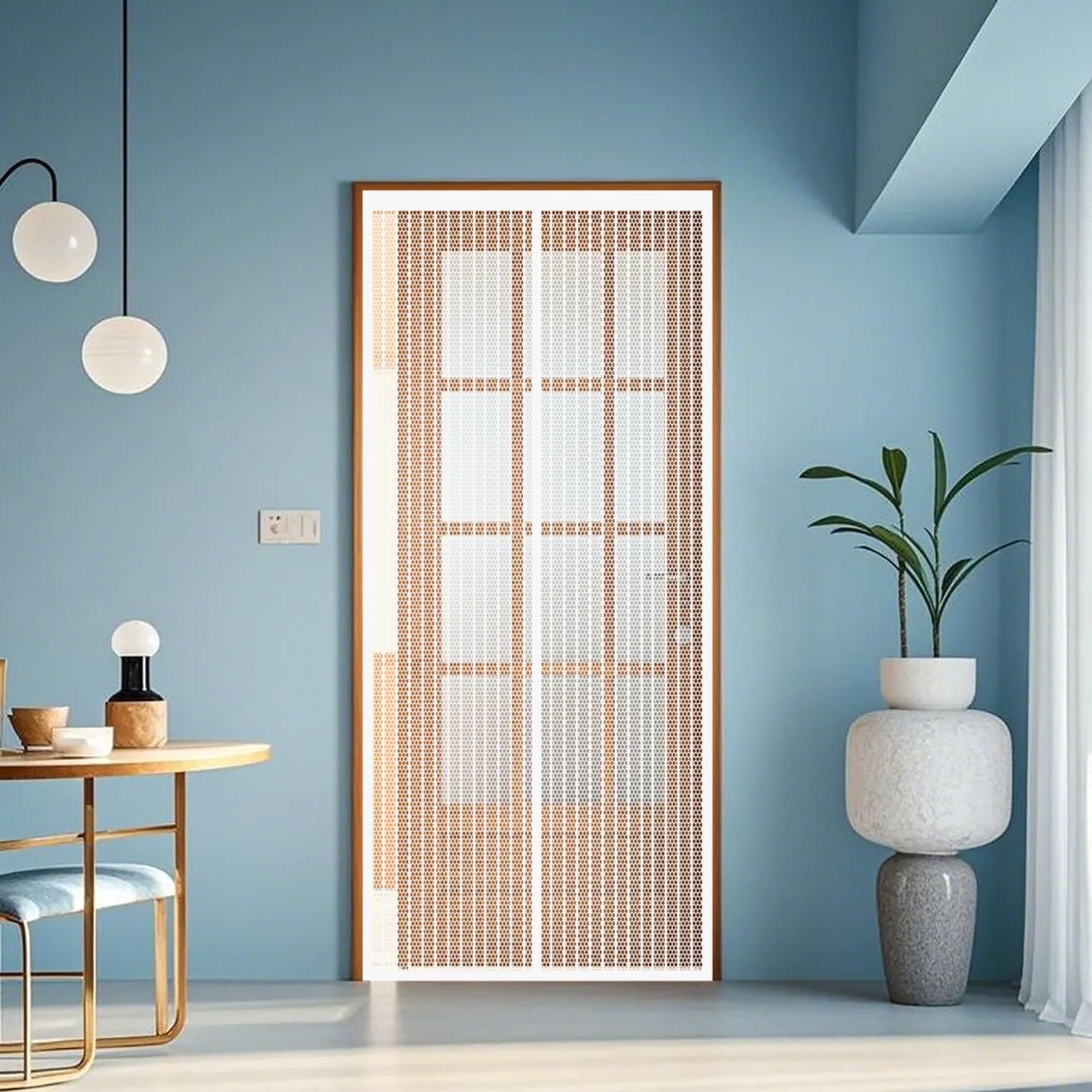 Moustiquaire porte fenetre magnetique 124x222 cm blanc