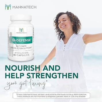 Mannatech - GI-Defense - Butyrate Supplement - 60 Capsules | Contains Botanical Extracts, Plant-Based Phytonutrients, Whole Food Blend, Daily Wellness Support, Easy-to-Take Capsules