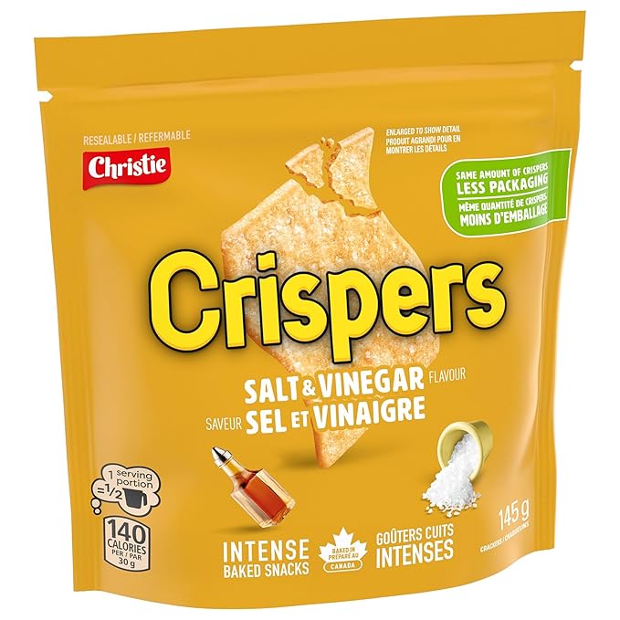 Christie Crispers Crackers Sal y Vinagre 145g Pack x12 miniatura 8