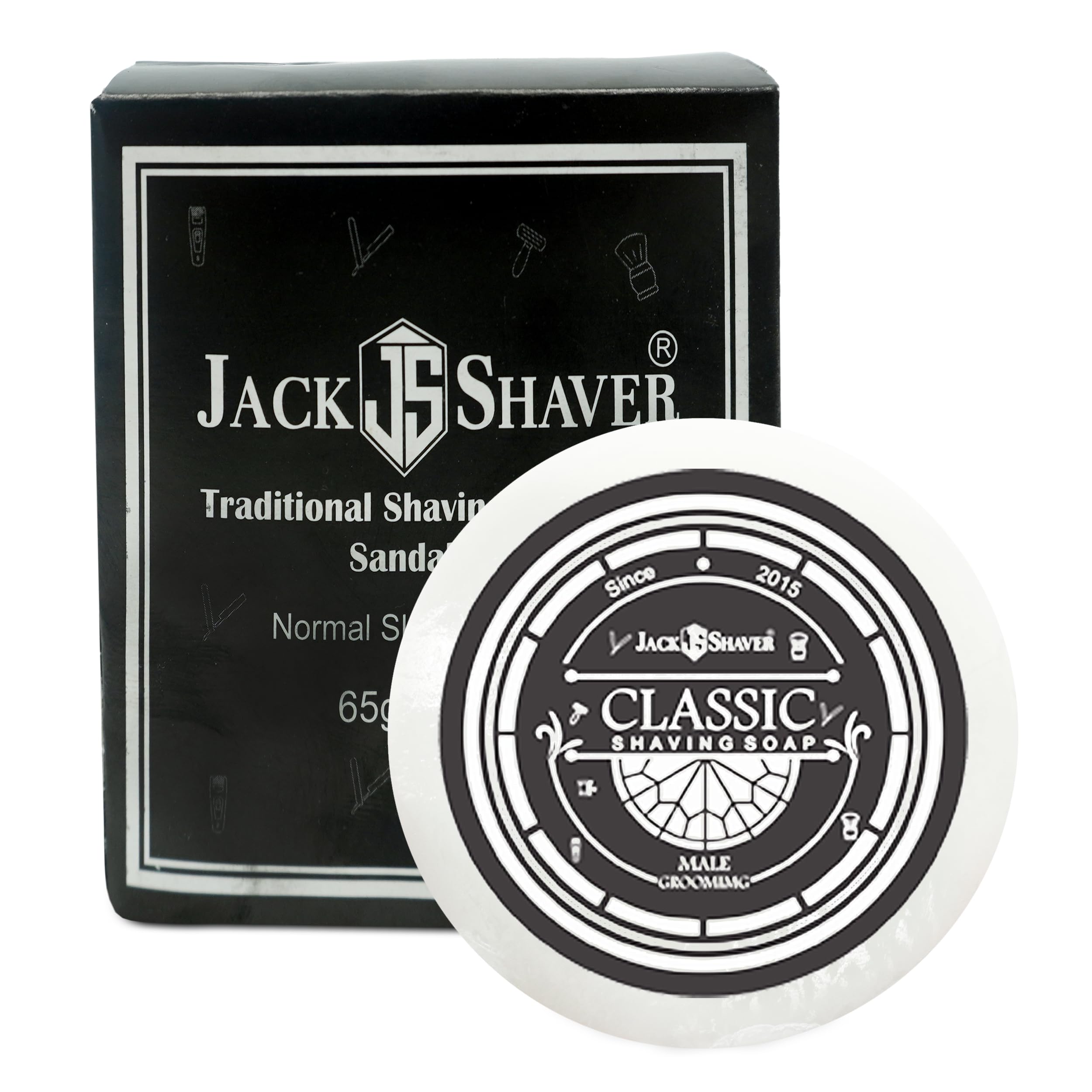 Shaving Soap, Natural Shaving Soap for Men, 100% Handmade Organic Soap for Rich Lather, Traditional Shaving Soap 100 g Refill, Vegan Soap