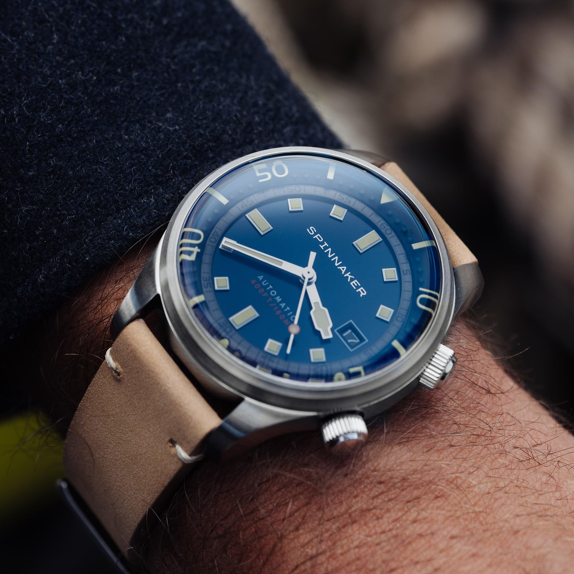 Spinnaker Bradner Orologio da uomo 42 mm automatico a 3 lancette con cinturino in vera pelle o acciaio inossidabile SP-5062