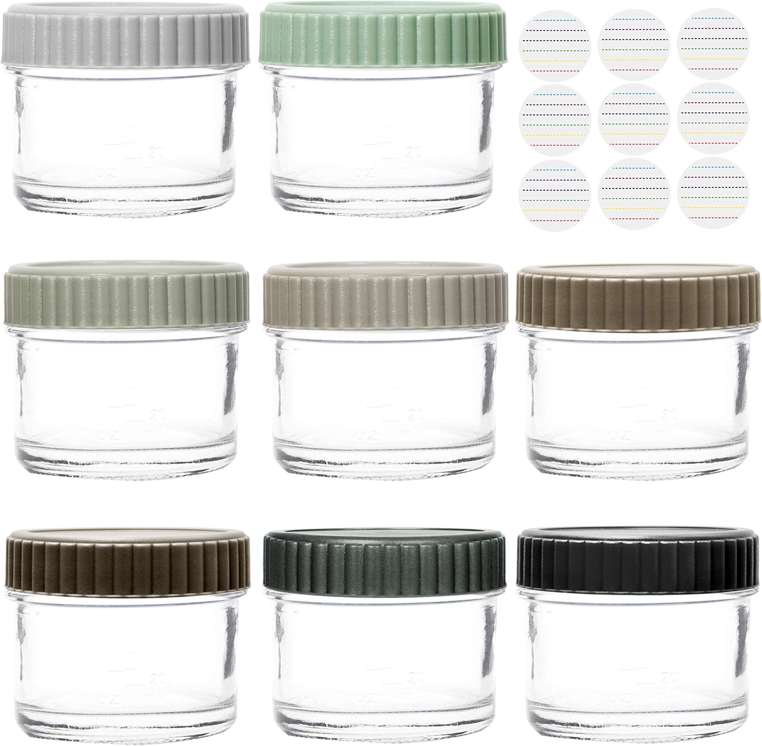 Amazon.com : RowinsyDD 32-Pack Leakproof 4oz Glass Baby Food Jars With ...