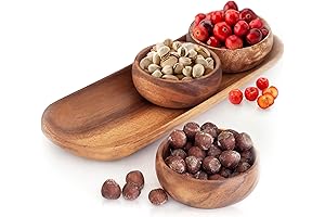 Hand-Carved Acacia Calabash Bowls
