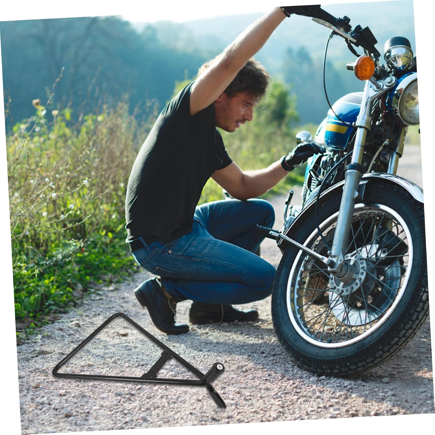 Alipis Motorcycle Triangle Kickstand Replacement Sturdy Side Stand for Enhanced for Motorcycles and