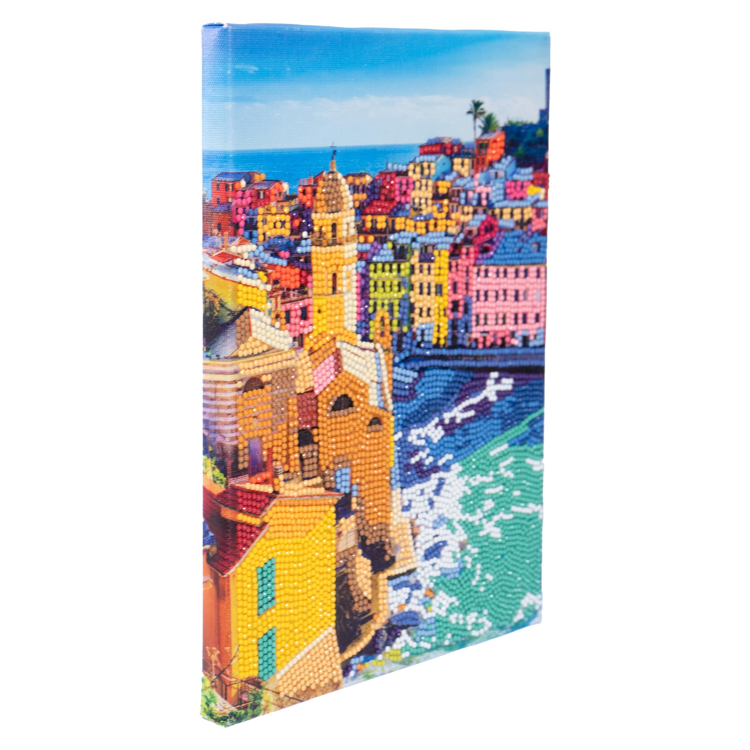 DIAMANTINY Level Up - QUADRO - Creative Art, Diamond Painting Kit, crea il mosaico Cinque Terre