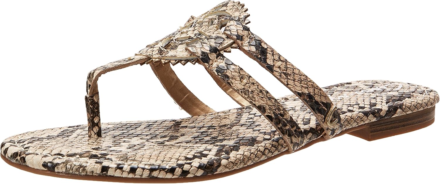 Circus NY Women's, Canyon Sandal 5.5 Black/White Roccia Snake Print