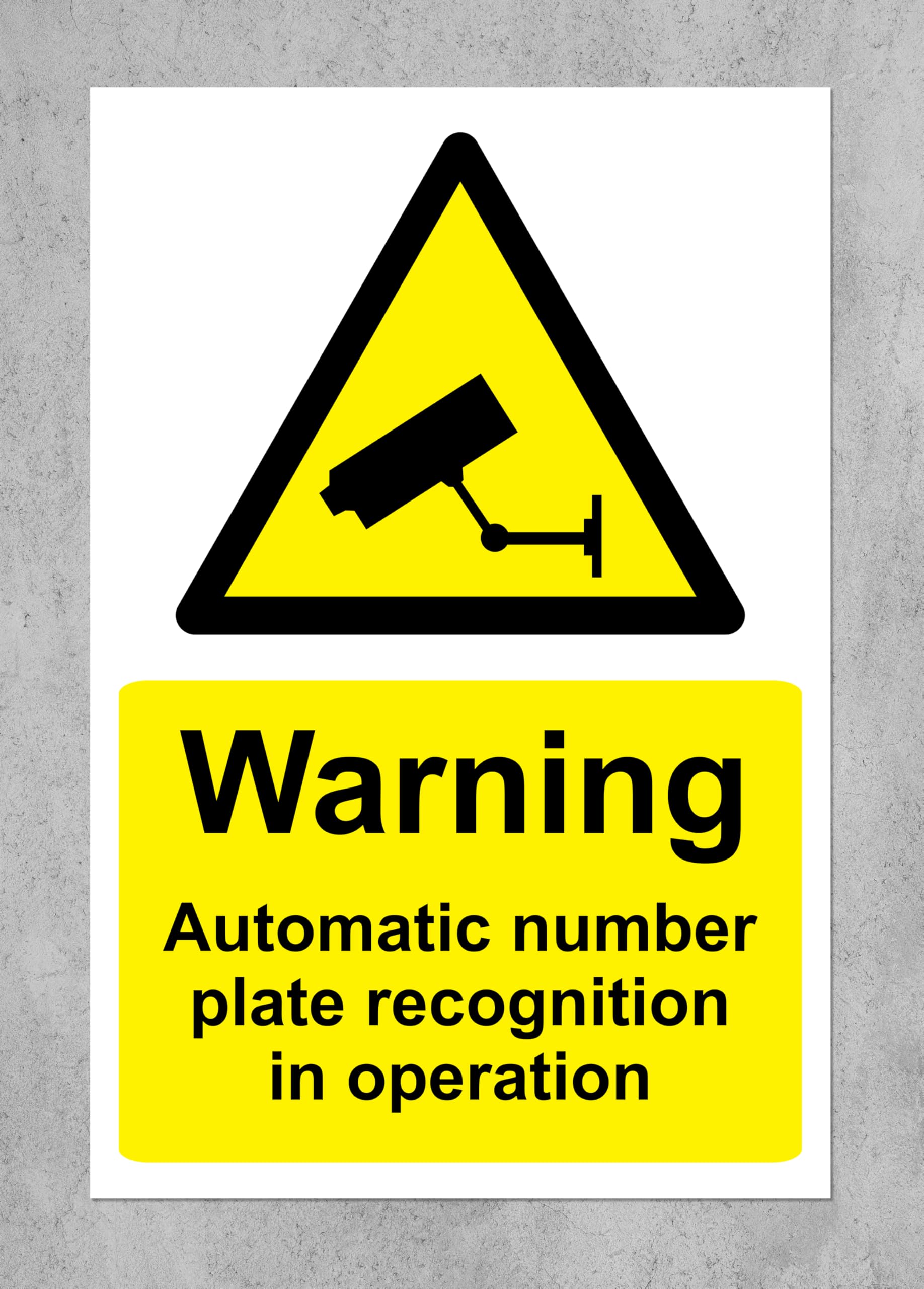 CCTV Warning Sign - Automatic Number Plate Recognition In Operation - View #9