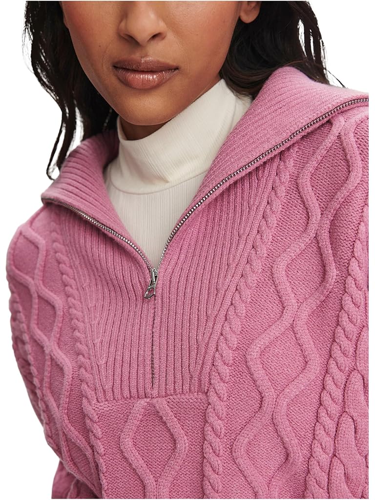 Purple Varley Didi Relaxed Cable 1/2 Zip