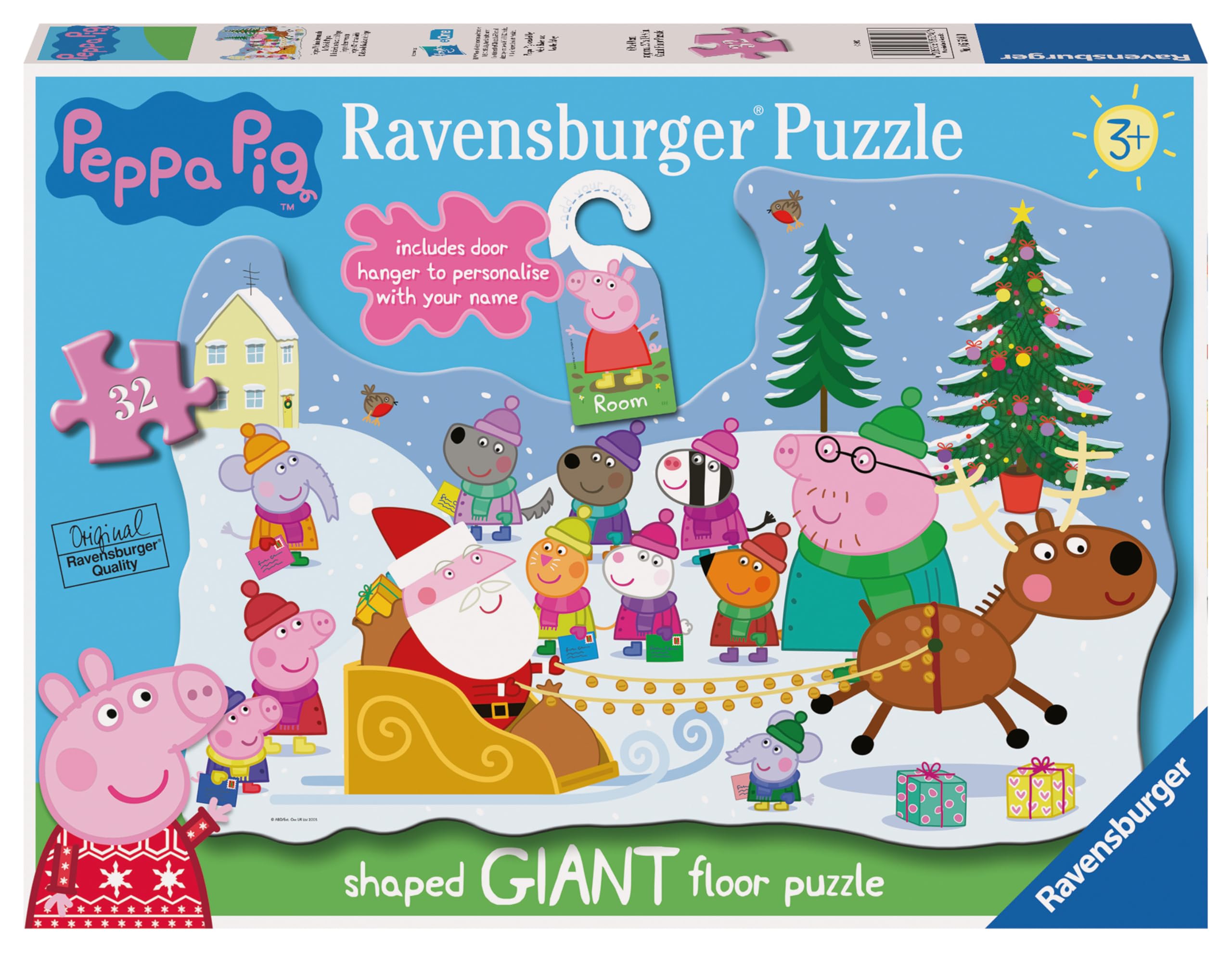 Ravensburger Children Puzzles Peppa Pig Christmas + Door Hanger - Ages 3+