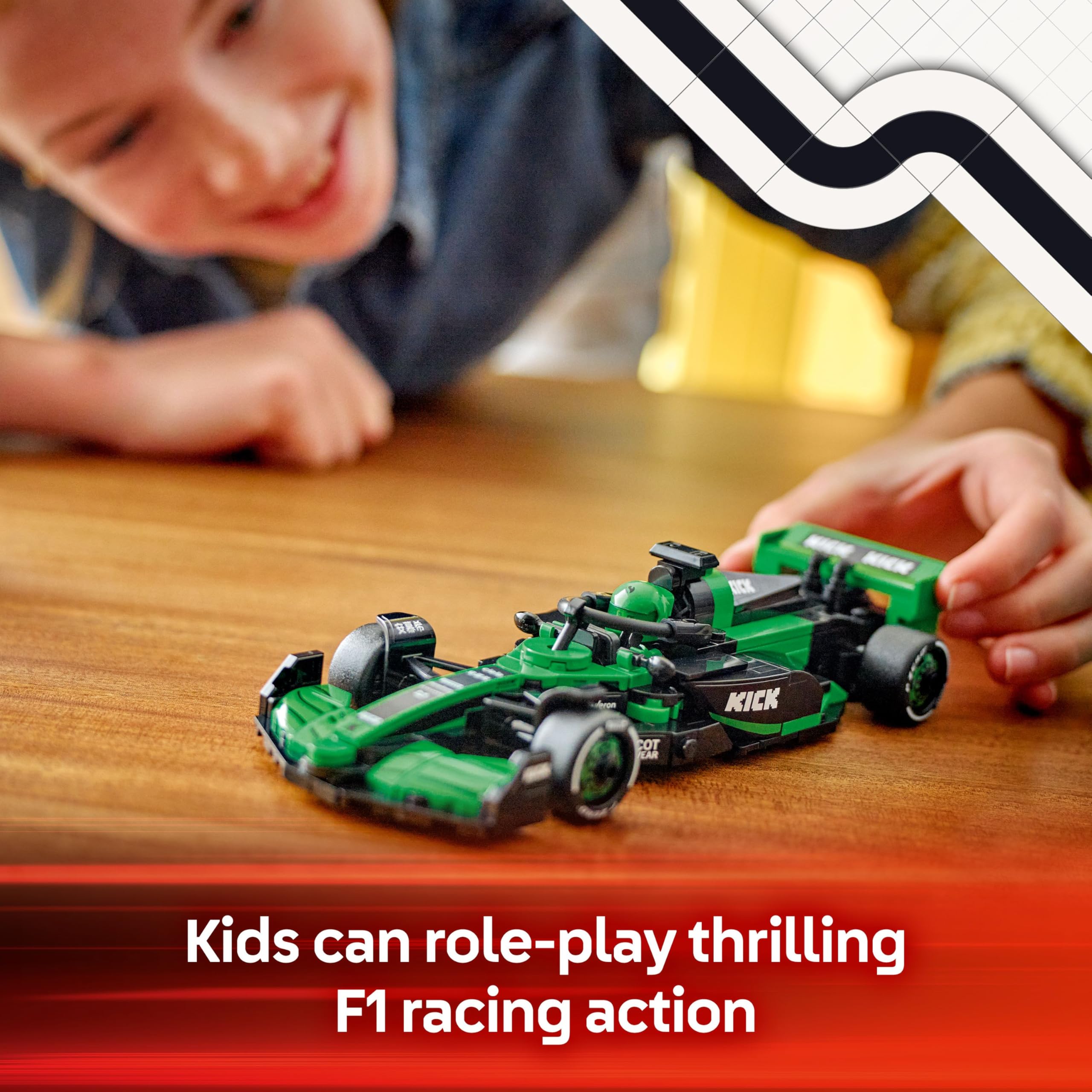 LEGO Speed Champions KICK Sauber F1 Team C44 Race Car Toy with a Collectible Formula 1 Driver Minifigure - Model Kits for 10+ Year Old Boys & Girls or Adult Motorsport Fans 77247