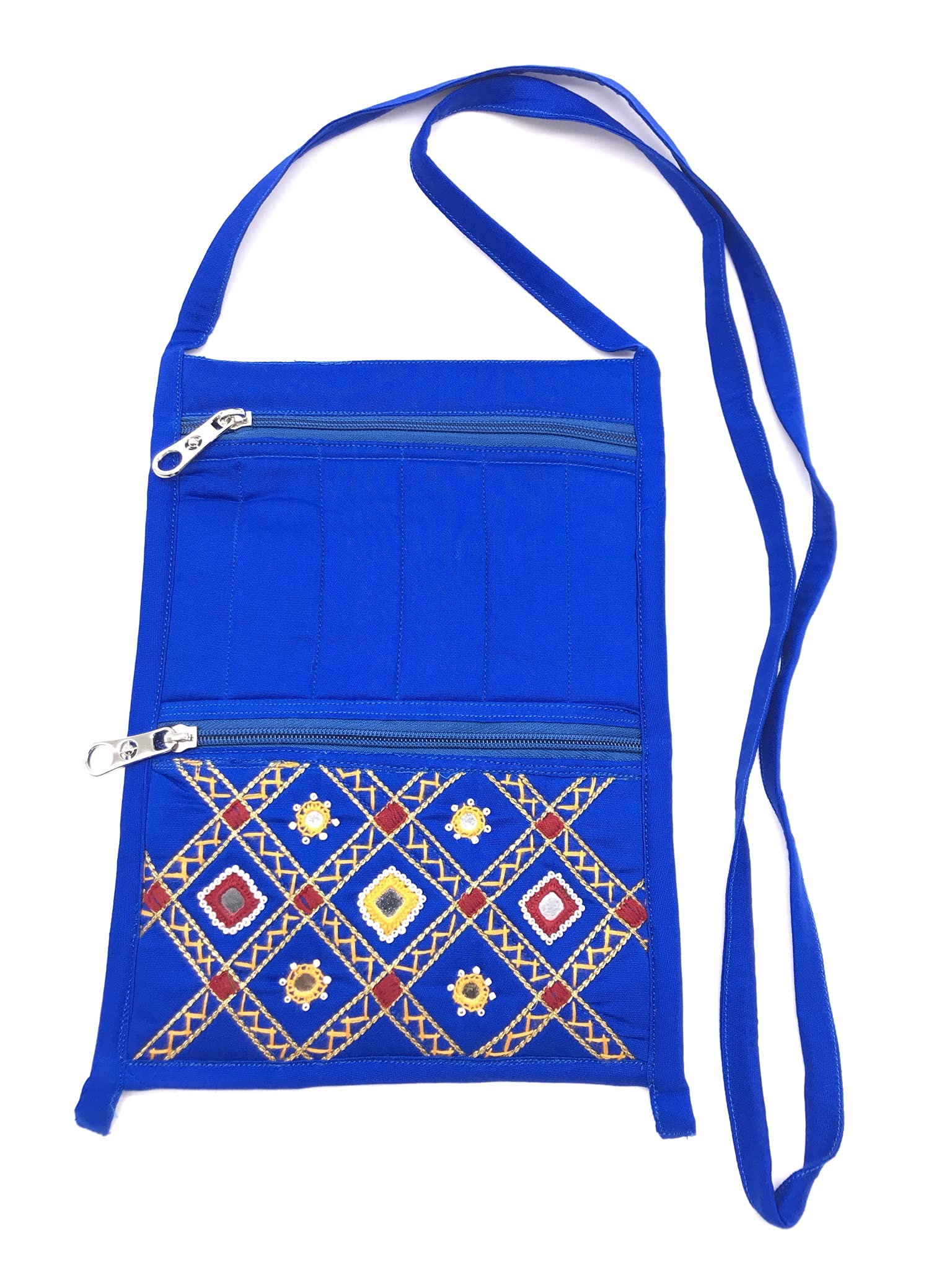 srishopify handicrafts embroidered sling bags for women girls stylish Multipurpose Party Blue (Medium 11x7.5 in Handmade original Mirrors and beads) (B09CV4MS2G) Amazon Price History, Amazon Price Tracker