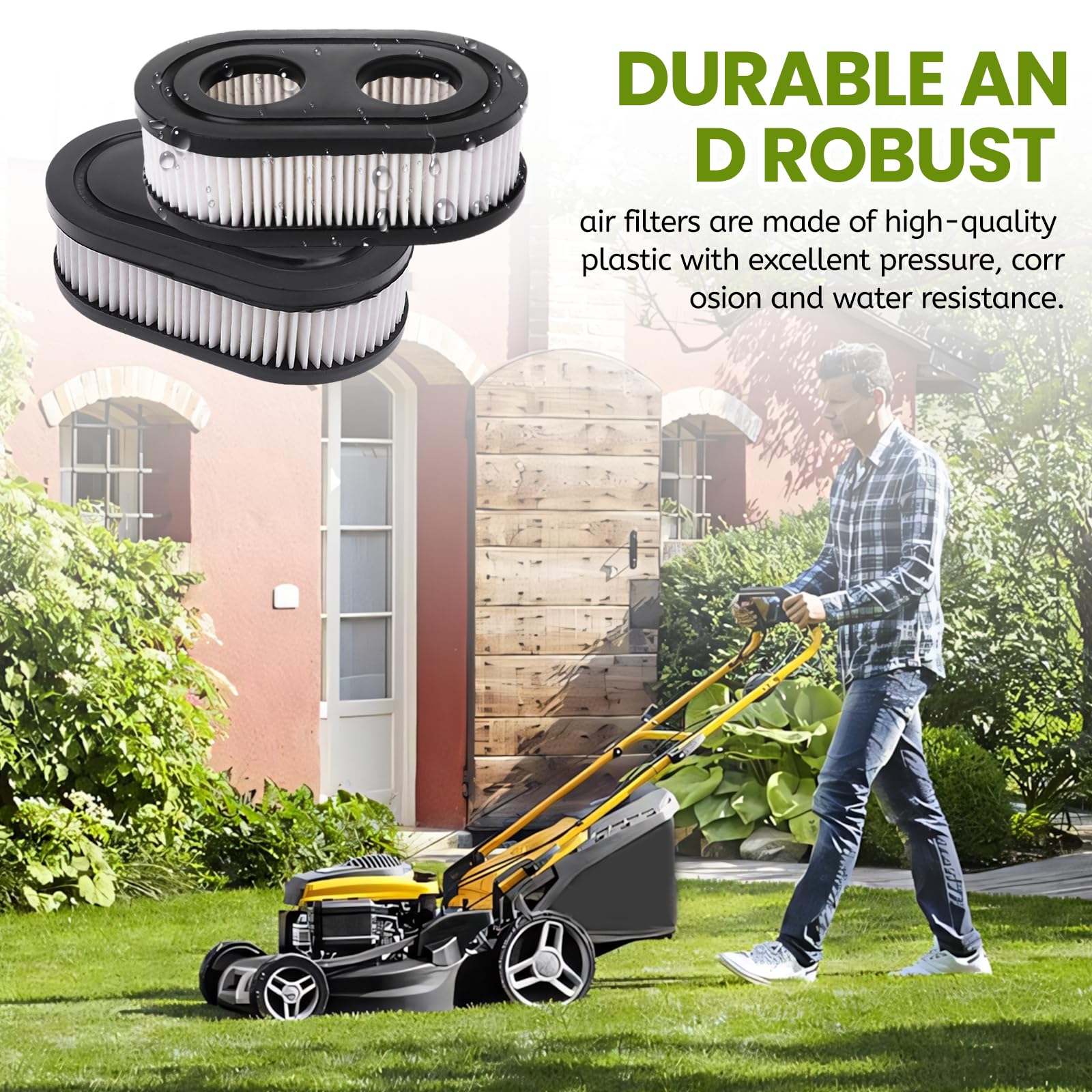 6 sztuk filtrów powietrza do kosiarki, filtr do kosiarki dla Briggs & Stratton 798452 593260 silnik 5432 5432K części zamienne do kosiarki