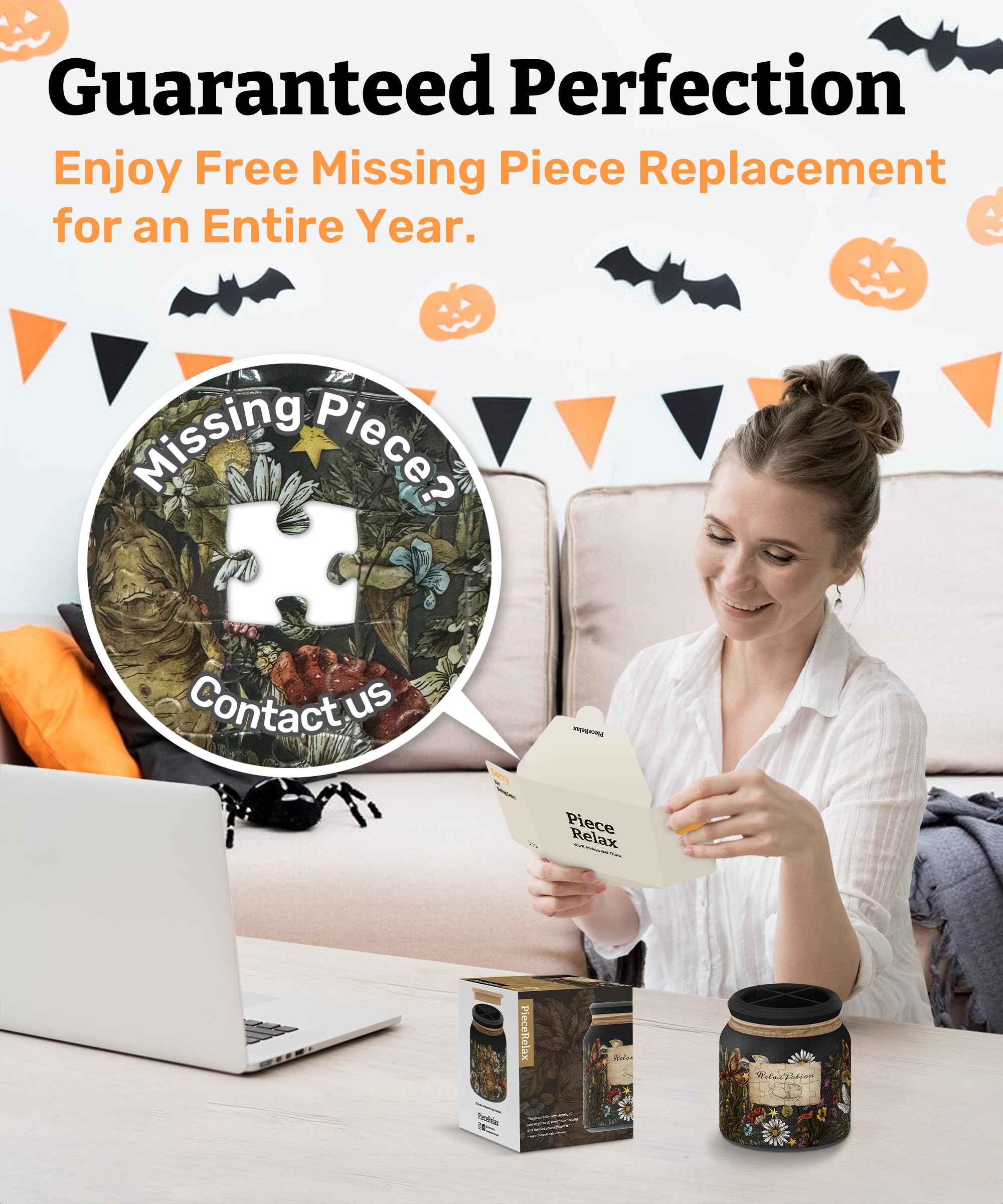 PieceRelax 3D Puzzle Pojemnik na Długopisy - Relax Potion [BB1041], 96 Elementów, Drewniana Pokrywka