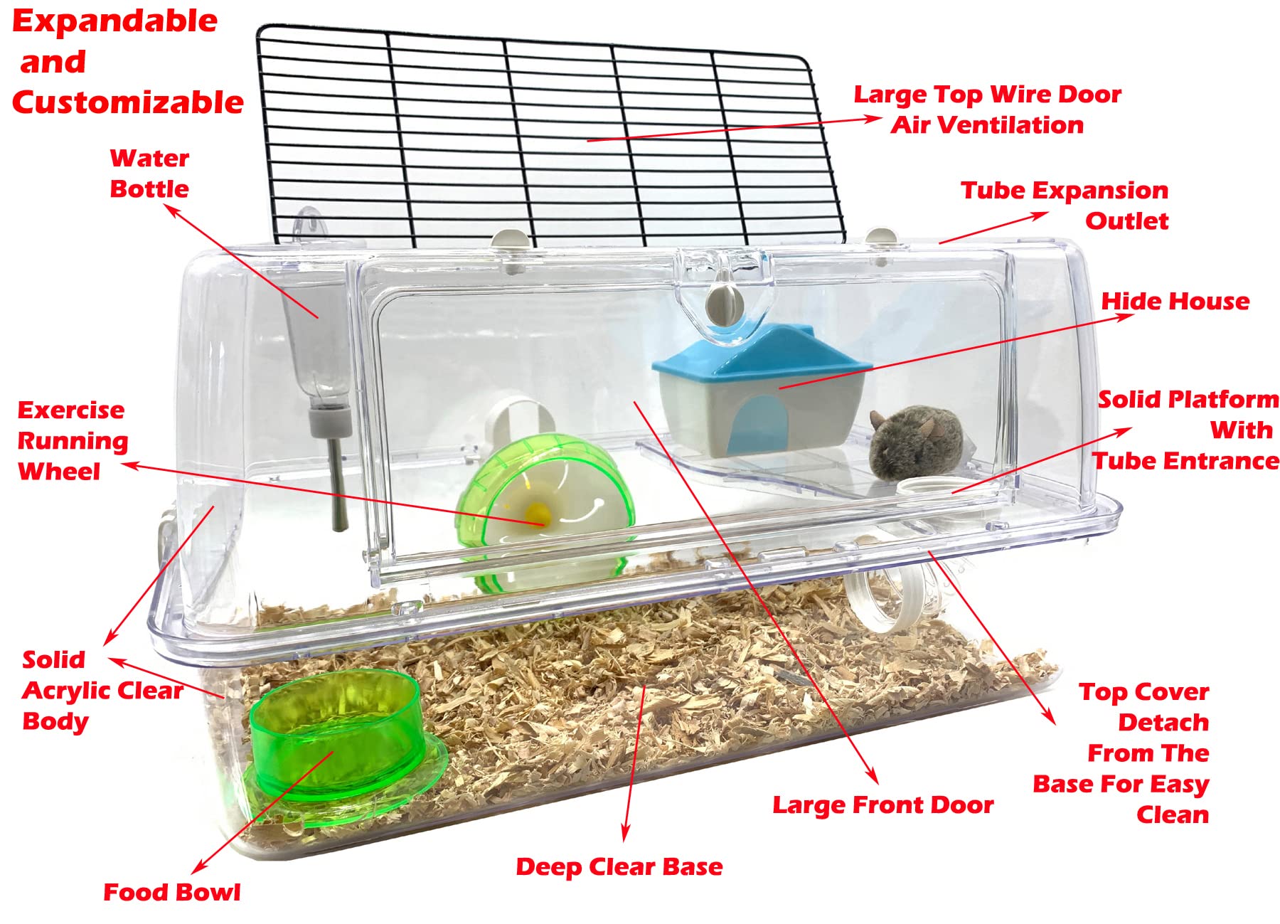 custom acrylic hamster cage