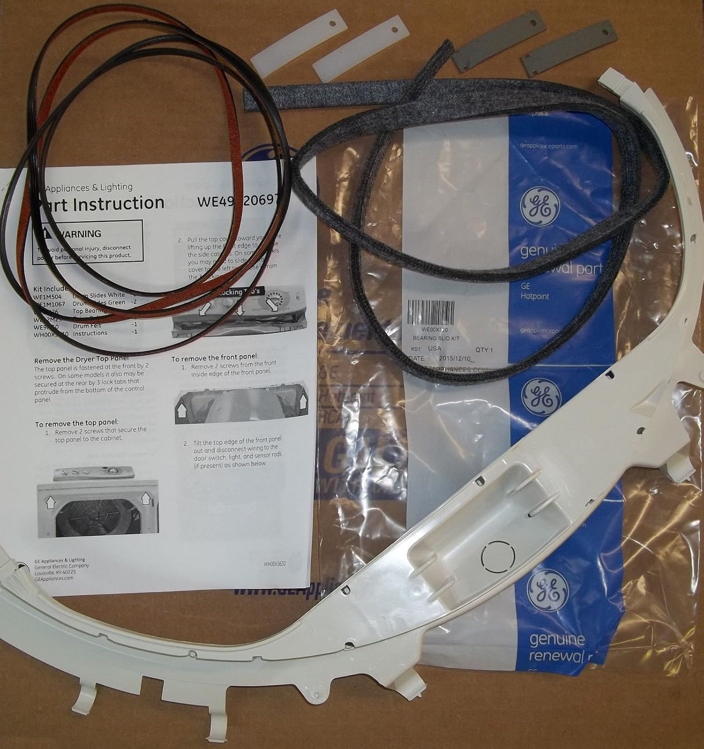 GE WE49X20697 Genuine OEM Bearing Repair Kit for GE Top-Load Dryers : Appliances