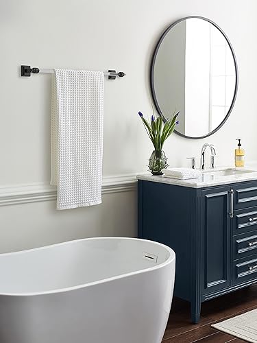 Vista 75 de Amerock BH36062CG10 - Toallero de mano Glacio de 5-7/16 pulgadas de longitud para pared de baño y cocina pequeña, accesorios de baño Transparente