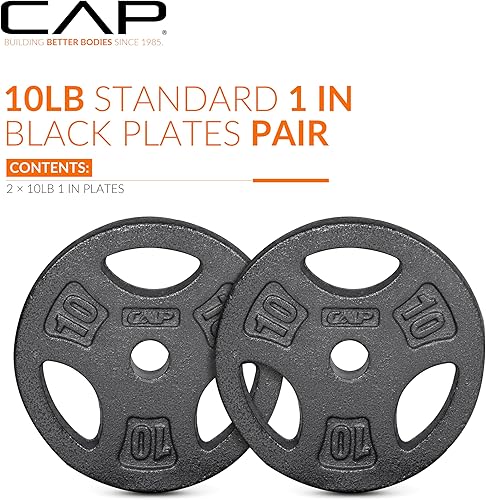 Miniatura 3 de CAP Barbell Placas de peso de agarre estándar de 1 pulgada