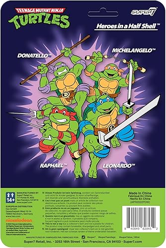 Miniatura 3 de Super7 Teenage Mutant Ninja Turtles Donatello - Figura de acción TMNT de 3.75 pulgadas con accesorios, coleccionables clásicos de dibujos animados y