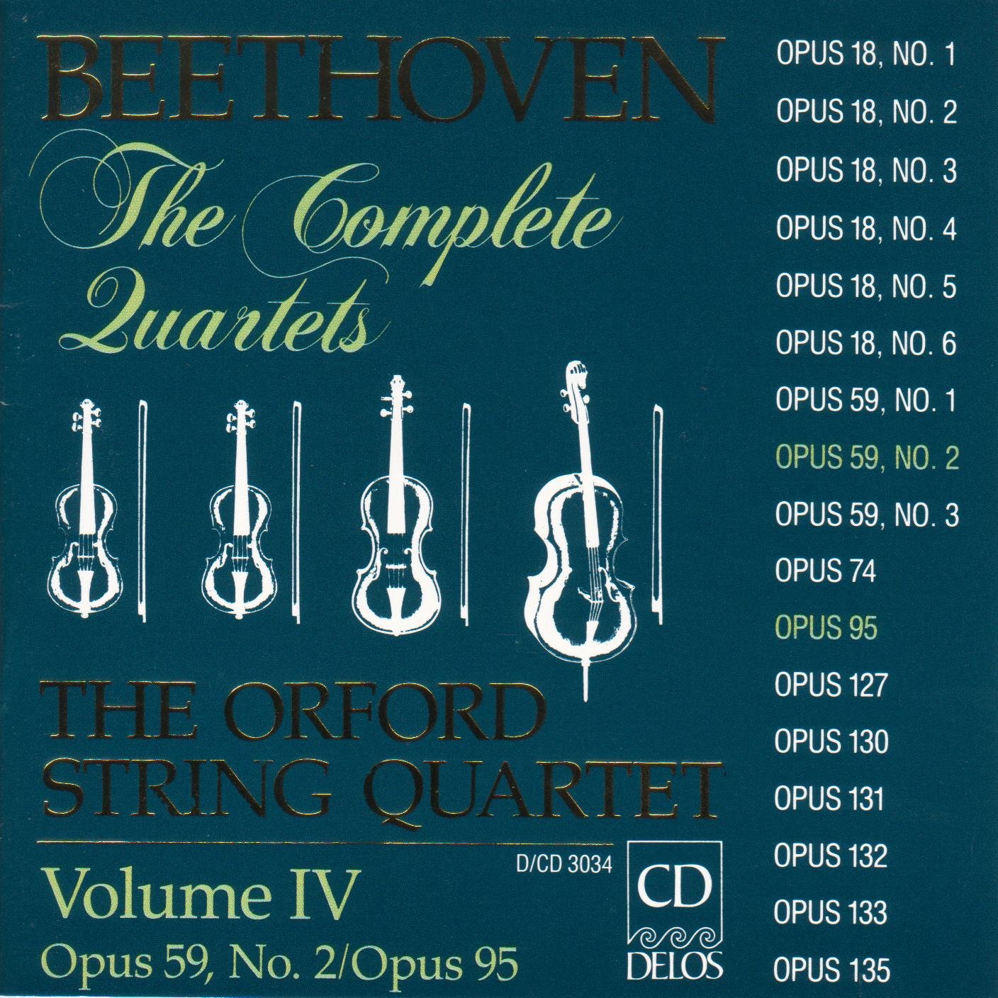 Beethoven: String Quartets, Vol.4 /THE ORFORD STRING QUARTET[IMPORT]