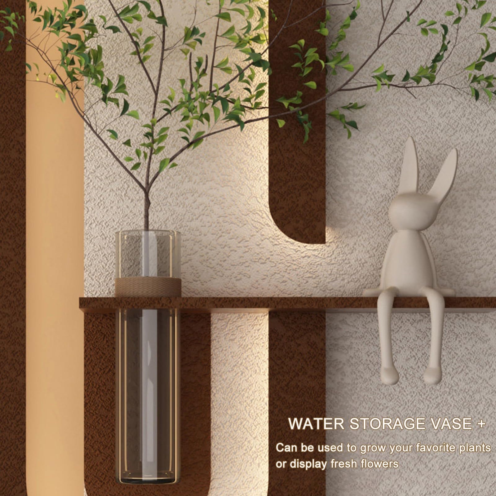 YVZYLXH Cuadros Decorativos Modernos con Luces y Plantas de Simulación, Arte de Pared de Arenisca Hecho a Mano con Control Remoto for Salón y Dormitorio(Wit,120x60cm/47.2x23.6in)