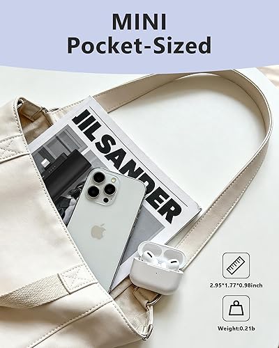 Miniatura 4 de Miady Paquete de 2 mini cargadores portátiles con conector integrado para iPhone 1413, banco de energía pequeño de 5000 mAh, salida de 5 V, 2.1 A,