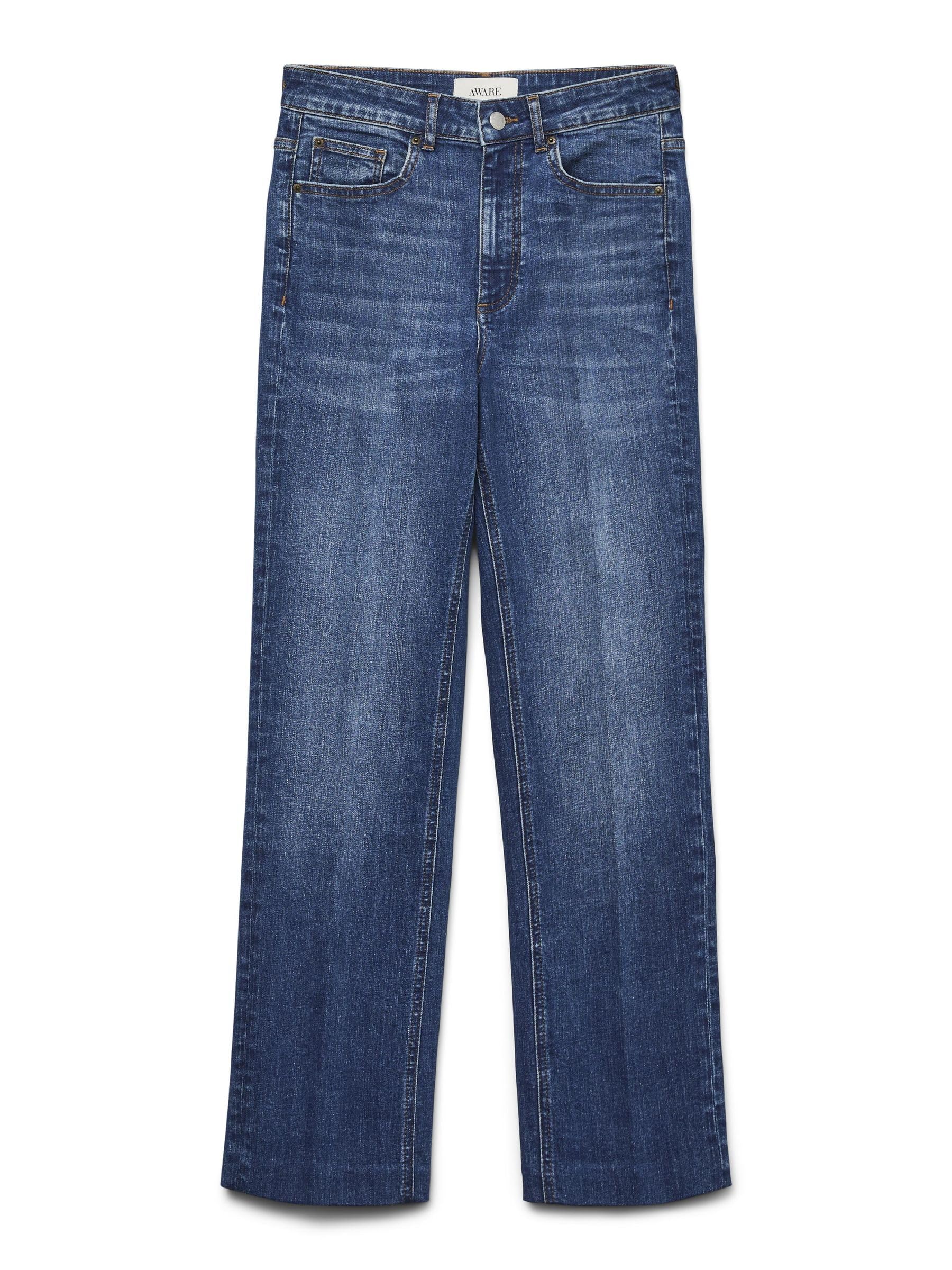 VERO MODA Awalice Hr Straight DNM JNS Ra3031 Noos, Medium Blue (Medium Blue Denim), 25W x 30L