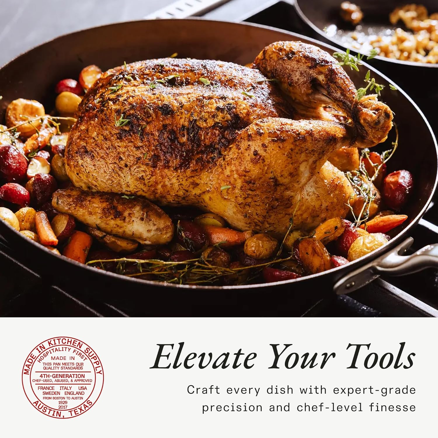 Made In Cookware | Seasoned Carbon Steel Frying Pan Set | Includes Frying Pans and Wok - (Like Cast Iron, but Better) | Professional Cookware | Crafted in Sweden | Induction Compatible