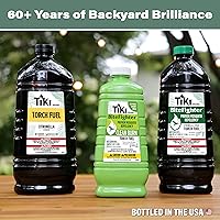 Vista 2 de Antorcha de Citronela de la marca Tiki - 1 galón (128 oz.), fácil de verter, de larga duración para antorchas de exterior y antorchas de mesa