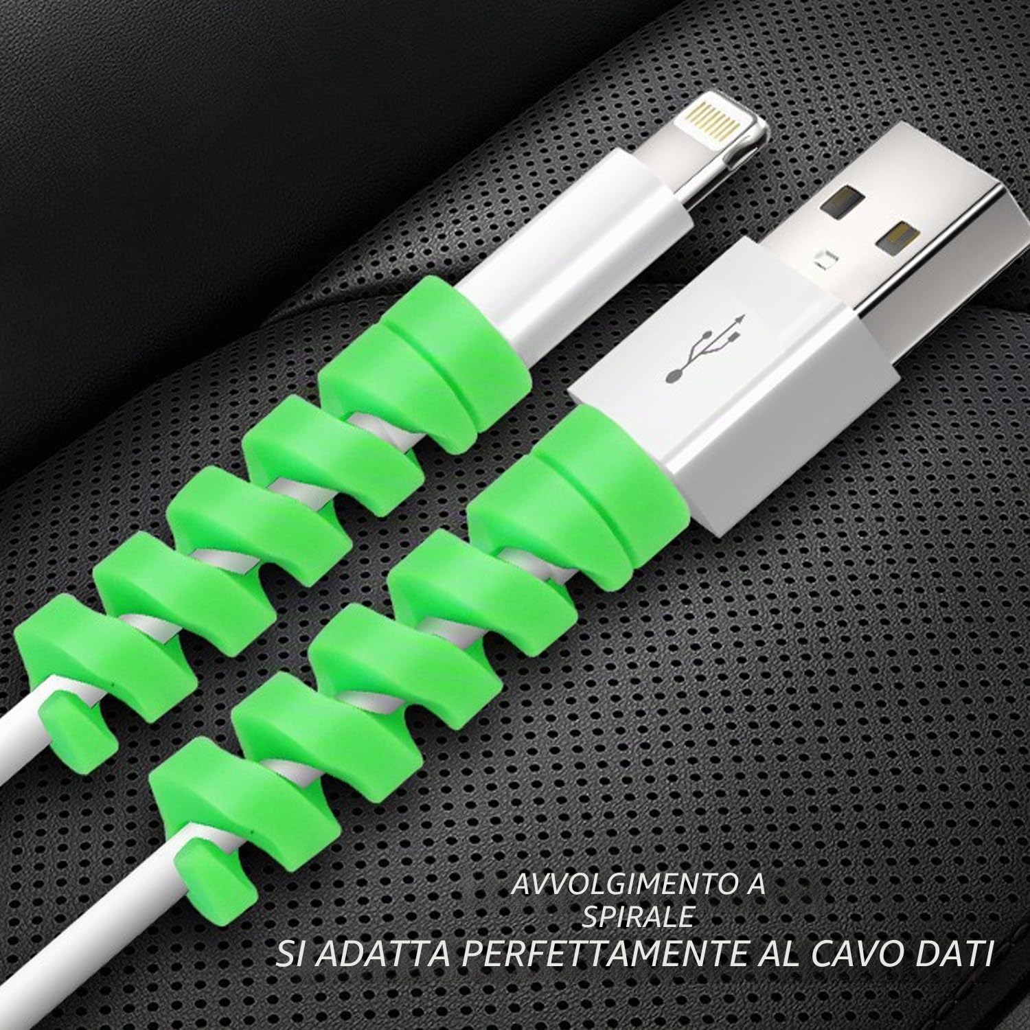21 Protezioni per Cavi di Ricarica a Forma di U, Riutilizzabili per Cavi Dati (Multicolore)
