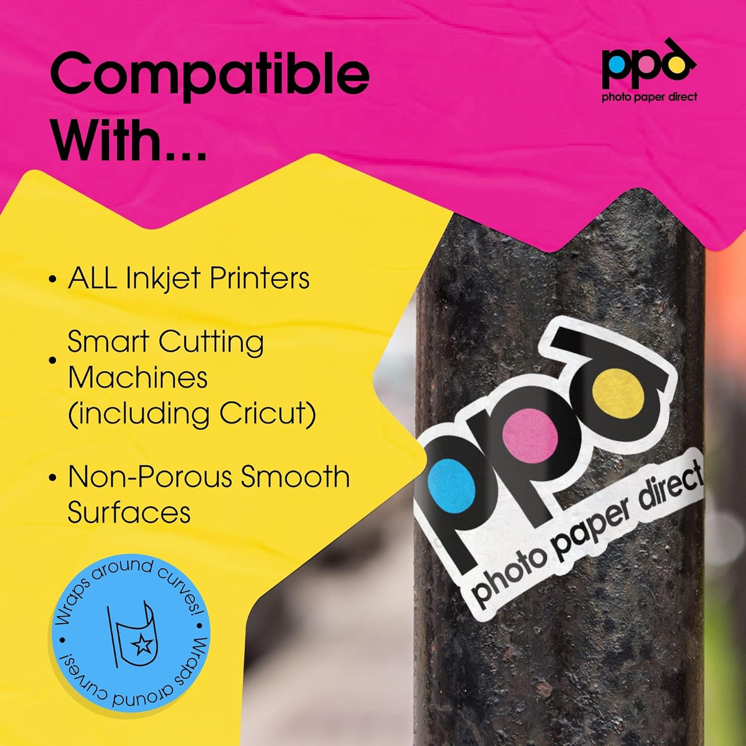 PPD Inkjet Bundle Matte Creative Vinyl Stickers LTR 8.5x11" 4.7mil x 20 Sheets + Glossy Creative Vinyl Stickers LTR 8.5X11" x 20 Sheets