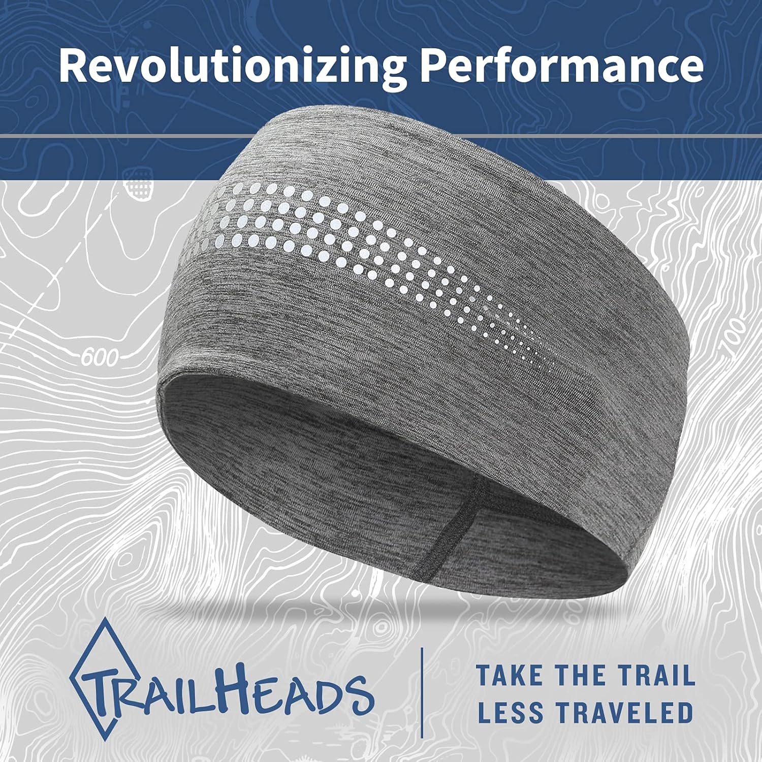 TrailHeads Womens Ponytail Headband - Reflective, Moisture Wicking Hair Headband for Running, Winter - Adrenaline Series - Image 3