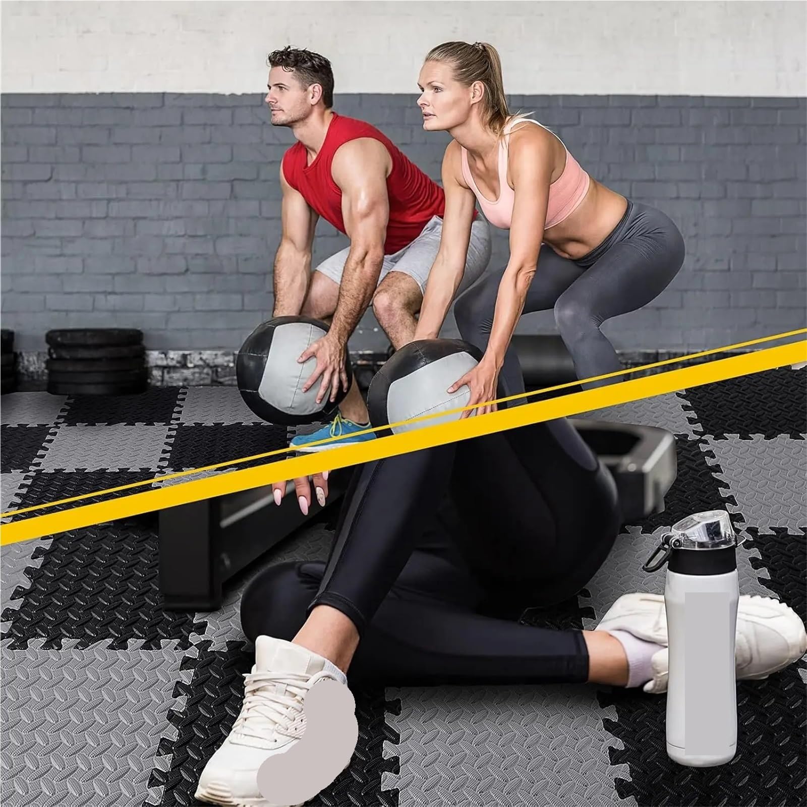 Alfombrillas de Espuma EVA entrelazadas, baldosas Antideslizantes Impermeables for Gimnasio, habitación, Entrenamiento en casa, Estera Deportiva, Rompecabezas, 8 Uds para Gimnasio(Blue)
