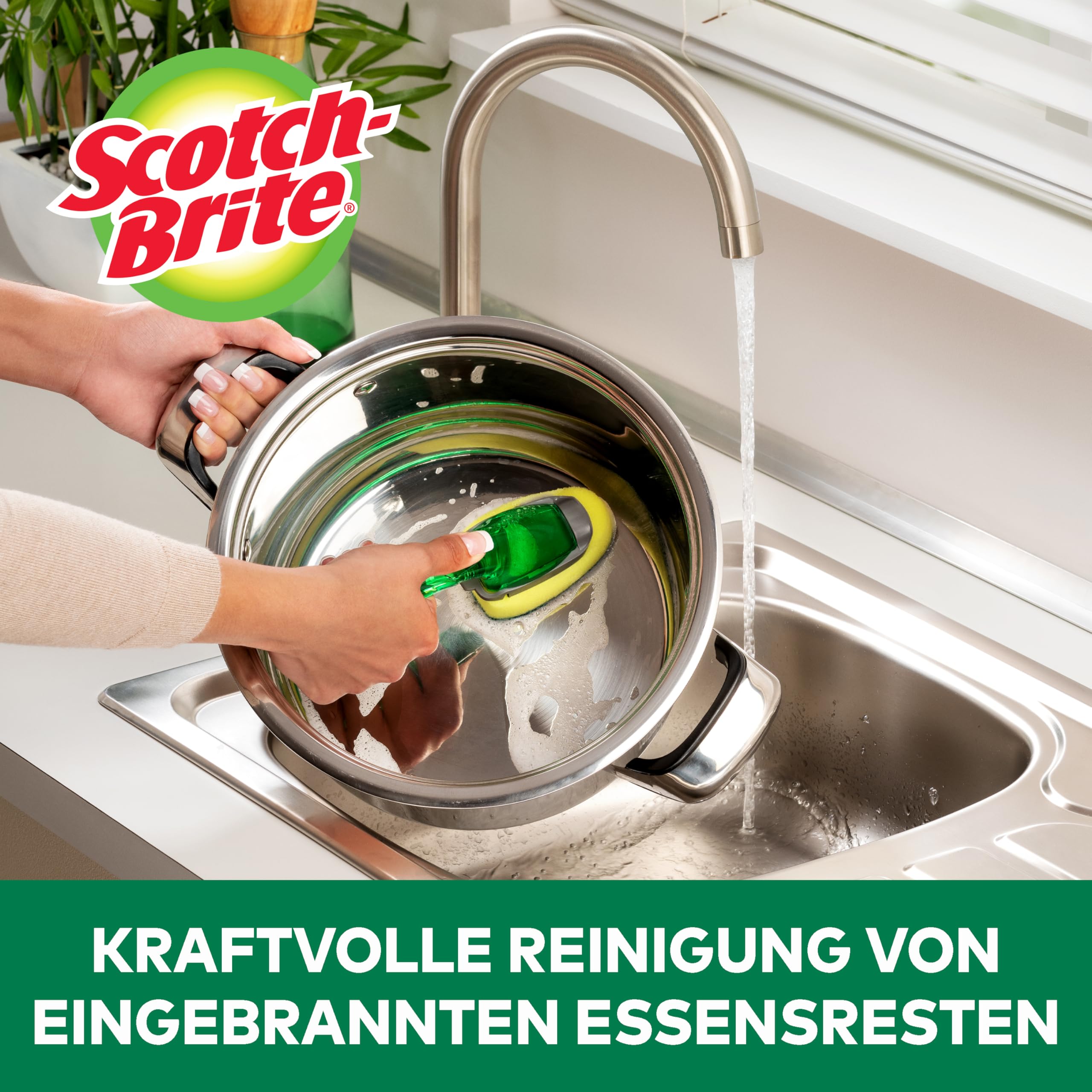 Scotch-Brite Ersatz-Reinigungsschwämme extra stark für Dishwand, 24 Stück - Reinigt kraftvoll und effektiv