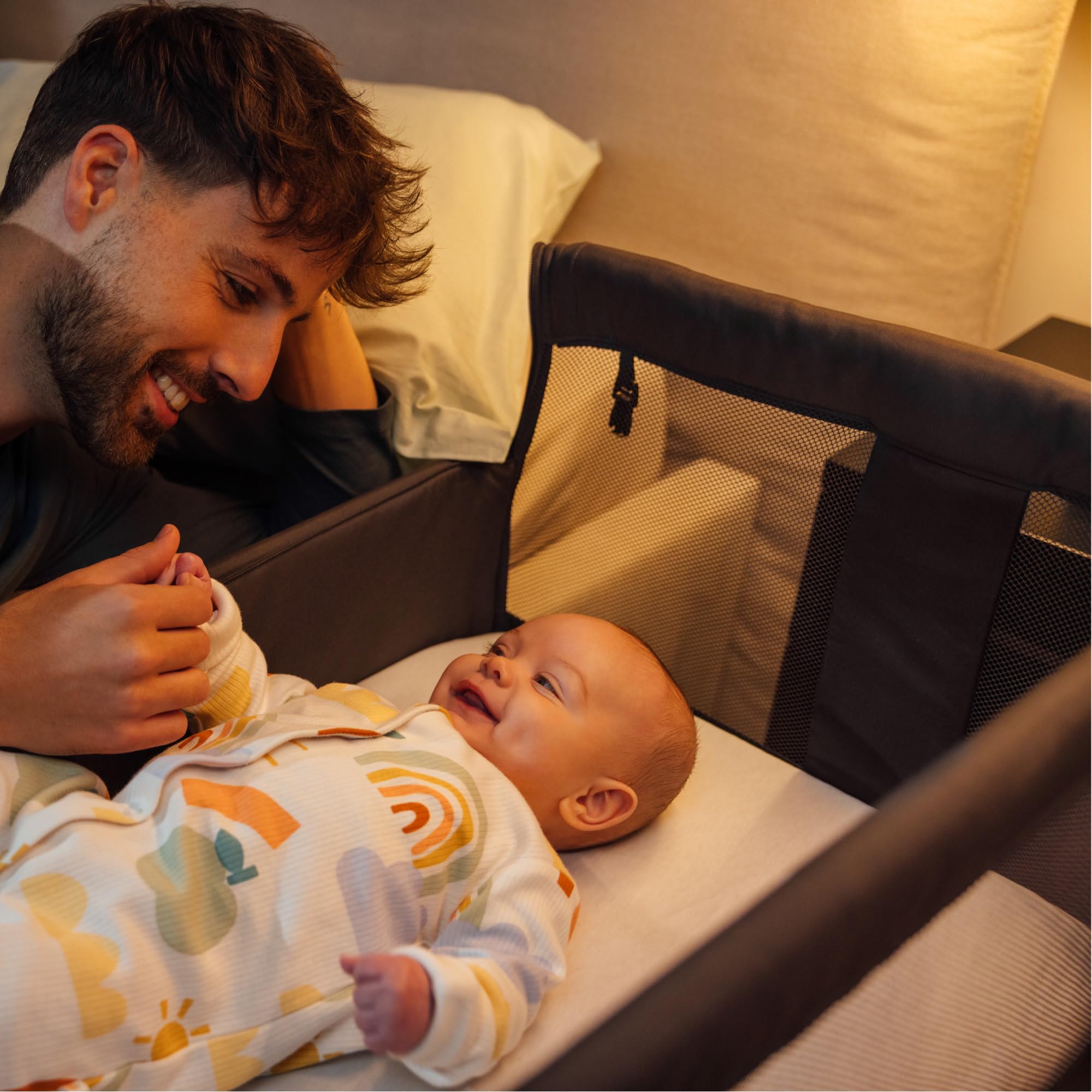 Bebeconfort Zina Berceau Bebe Cododo 0-6 Mois 0-9 kg Pliable 5 Positions Hauteur Réglables Matelas Inclinable Mineral Graphite