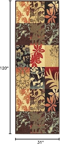 Miniatura 97 de Kapaqua Custom Size Grey Bohemian Kilim Rubber Backed Non-Slip Hallway Stair Runner Rug Carpet 31 inch Wide Choose Your Length 31in X 12ft