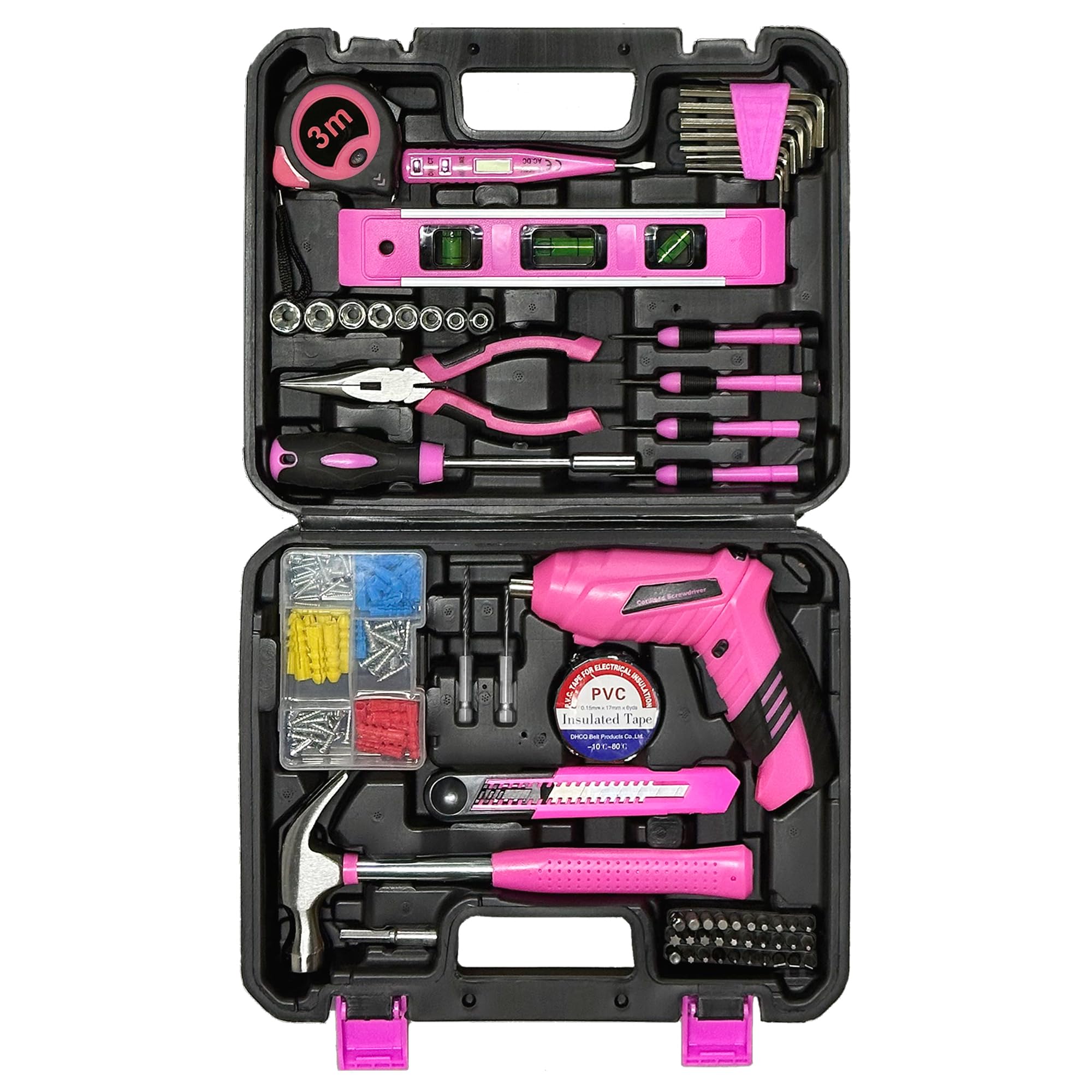 Pink Toolbox Essentials for Women Girls Starter
