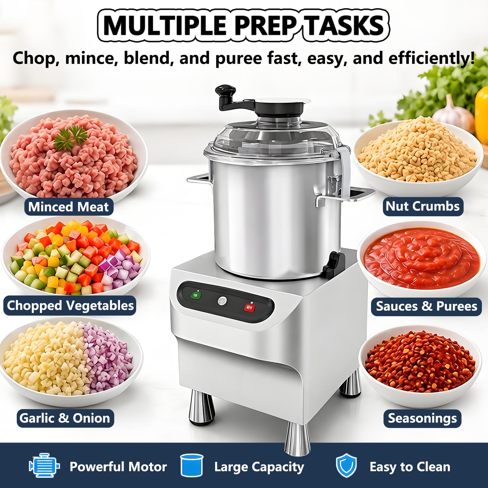Tritatutto da Cucina e Tritatutto, Tritacarne Elettrico Professionale 18L