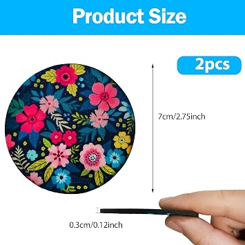 2PCS Flower Silicone Car Cup Coasters Non-Slip Absorbent