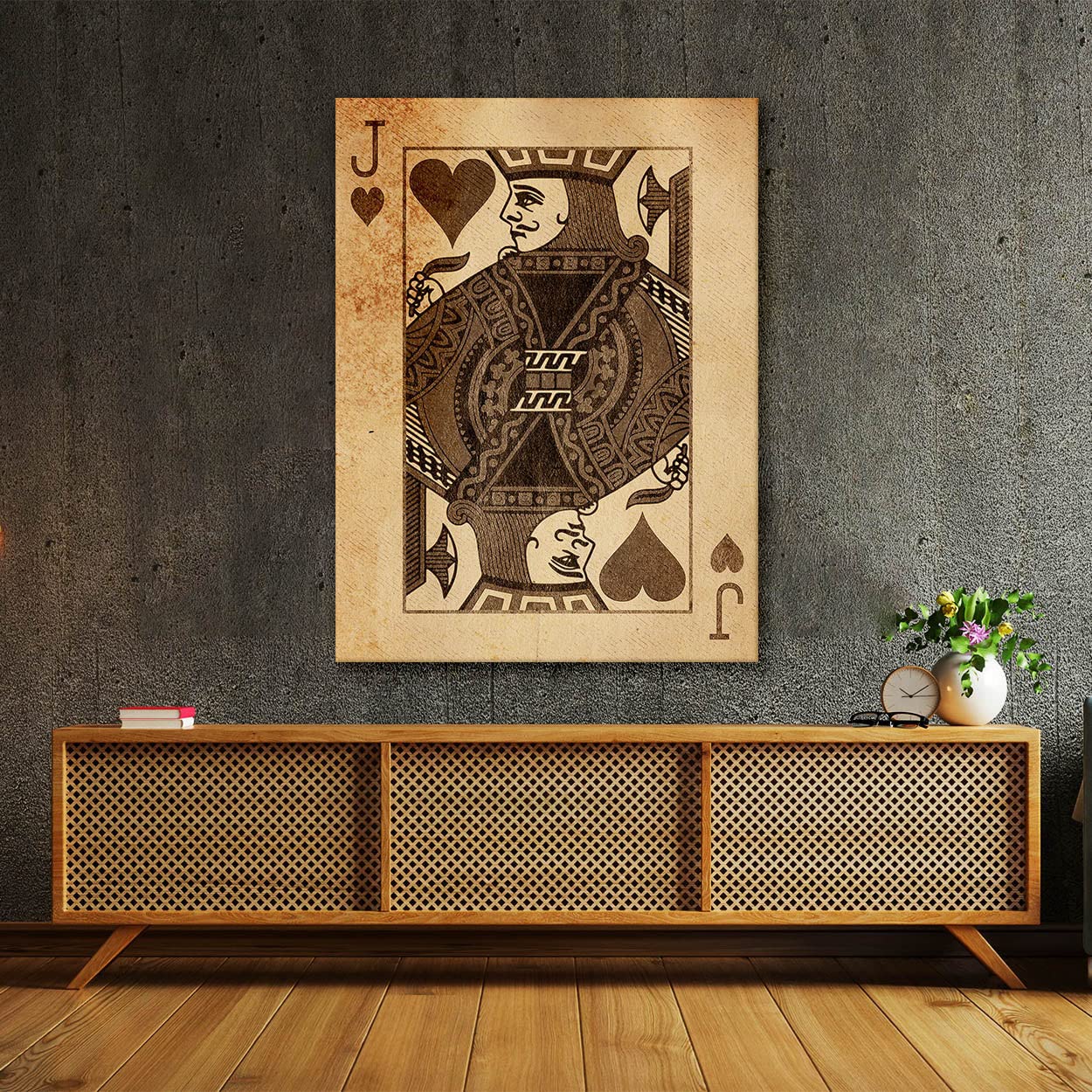 Jack - Stampa artistica su tela, motivo: casinò pop e casinò pop per la casa, stampa poster di medie dimensioni 45,7 x 61 cm | Sense Canvas