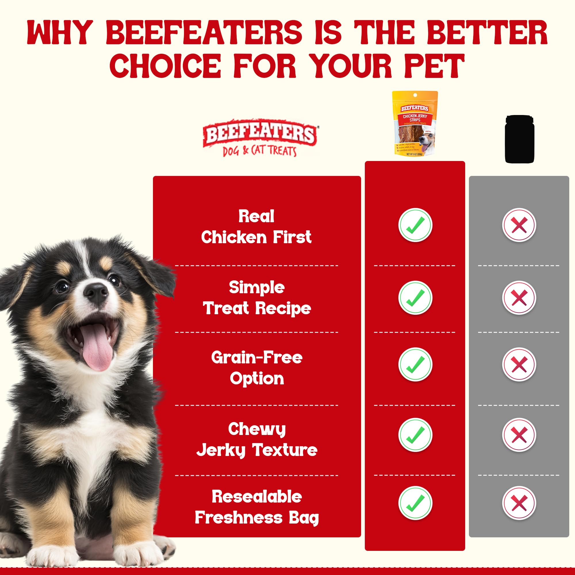 Beefeaters Chicken Jerky Strip Treats for Dogs | 38 oz