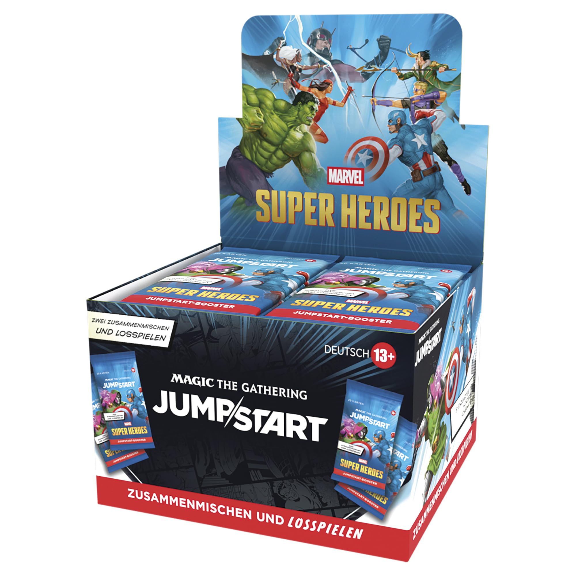 Magic: The Gathering | Marvel Super Heroes Jumpstart-Booster-Display | Kartenspiel für 2 Personen (Deutsche Version)