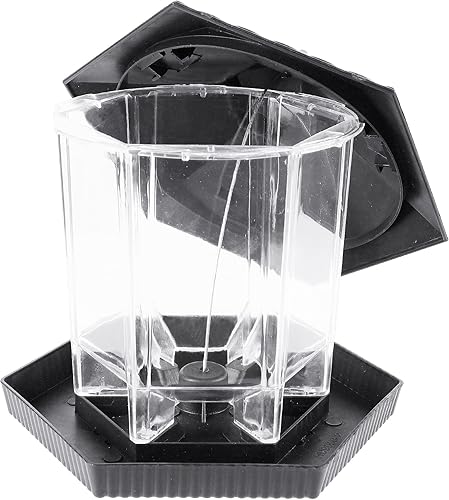 Miniatura 5 de Twinkle Star - Comedero para pájaros silvestres, para colgar al aire libre, para decoración de jardín o patio, con forma hexagonal y con techo,