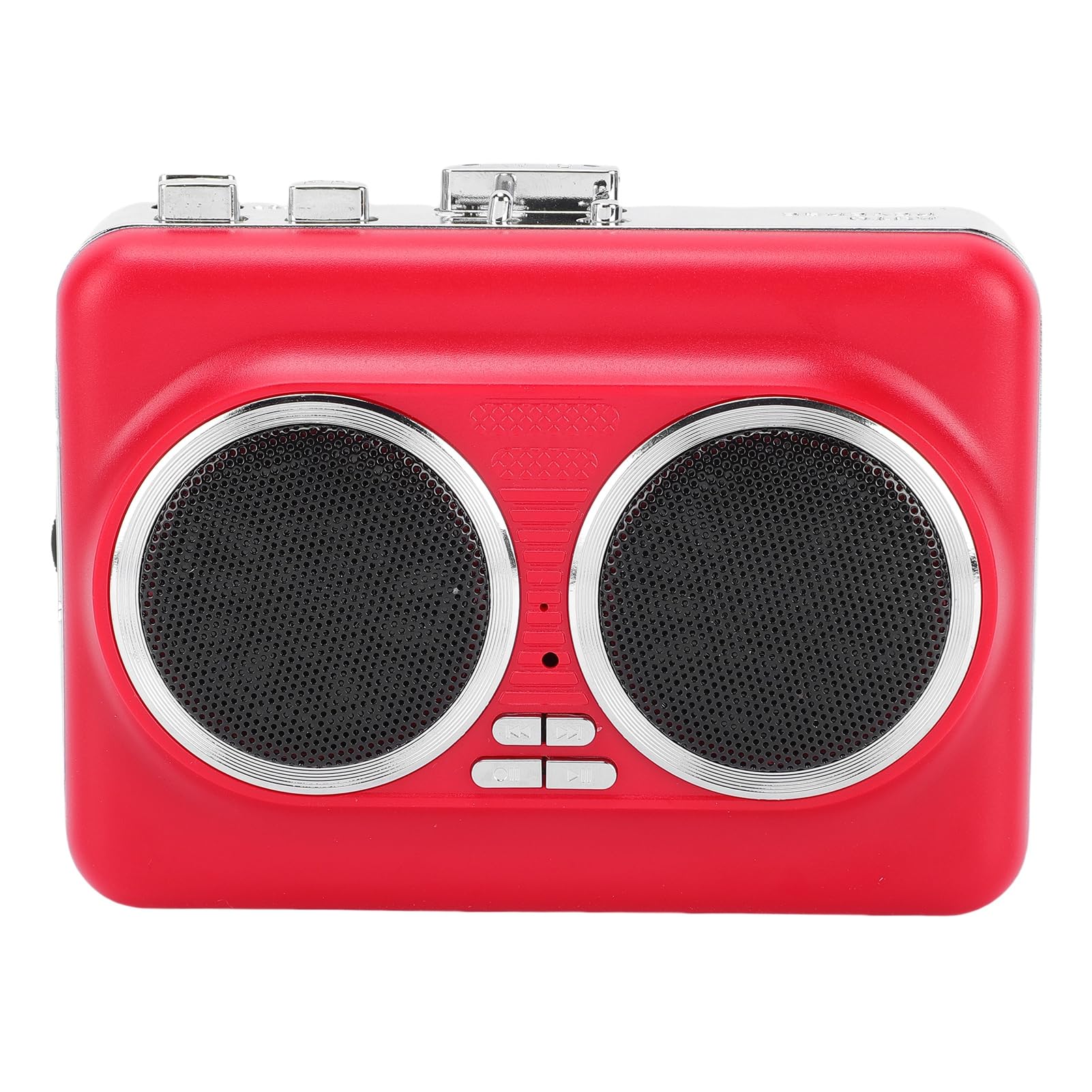 "Convertitore USB per Lettore di Cassette con Altoparlante Integrato e Jack per Cuffie gli Appassionati di Musica nostalgici" (Rossa)